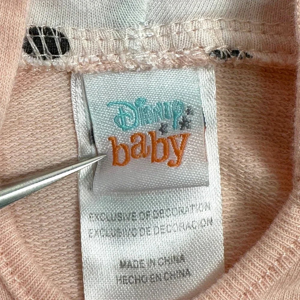 Disney Baby Minnie Mouse Hoodie & Joggers Set 0-3M Pink Gray Ruffle Ears Outfit